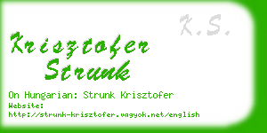 krisztofer strunk business card